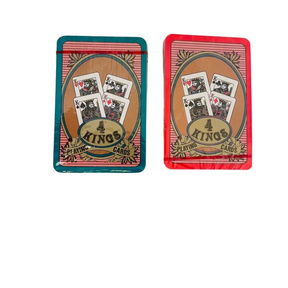 4 Kings Playing Card Set With Score Pad & Tin Case Never been used See photos - Picture 3 of 7